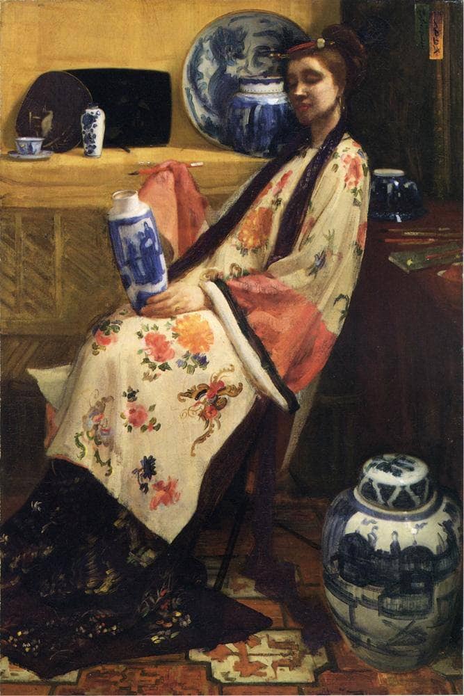 Purple and Rose: The Lang Leizen of the Six Marks by James McNeill Whistler — Oil Painting Reproduction