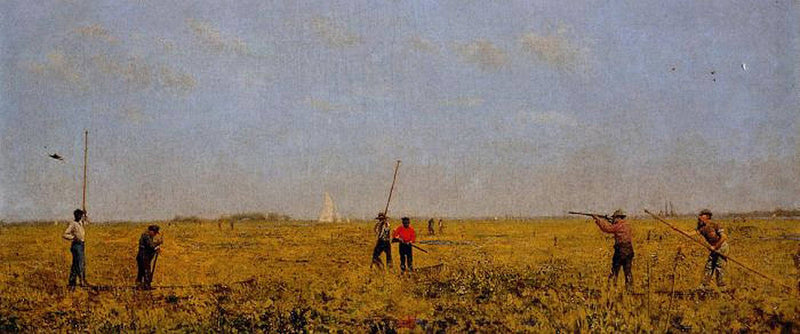 Pushing for Rail by Thomas Eakins, Oil Painting Reproduction