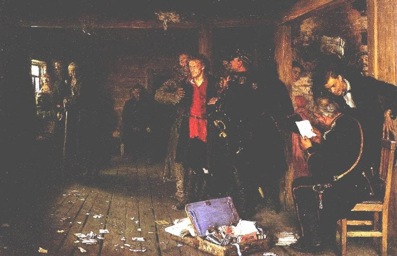 Putting a Propagandist Under Arrest by Ilya Repin — Oil Painting Reproduction