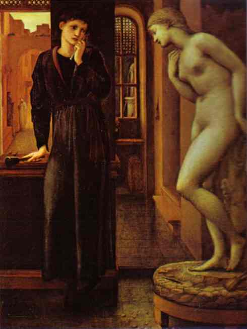 Pygmalion and the Image II: The Hand Refrains by Edward Burne-Jones — Oil Painting Reproduction