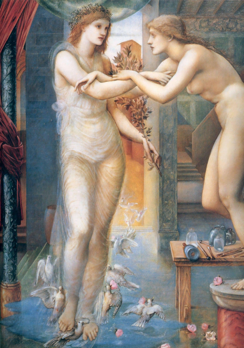 Pygmalion and the Image III: The Godhead Fires by Edward Burne-Jones — Oil Painting Reproduction