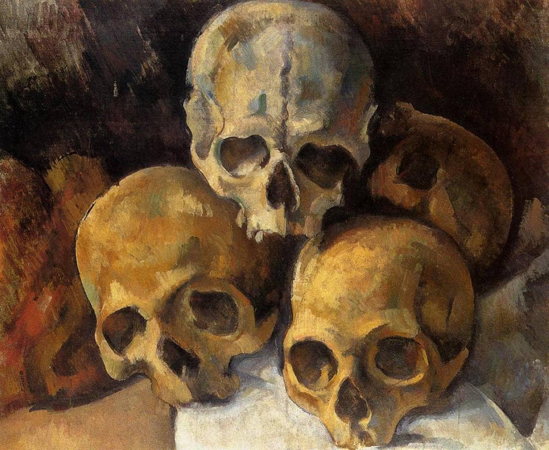 Pyramid of skulls by Paul Cezanne — Oil Painting Reproduction