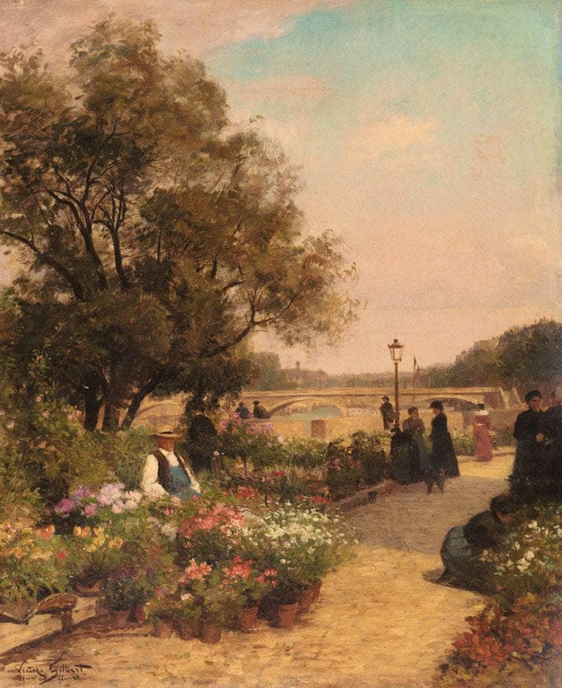 Quai Aux Fleurs by Alfred Stevens — Oil Painting Reproduction