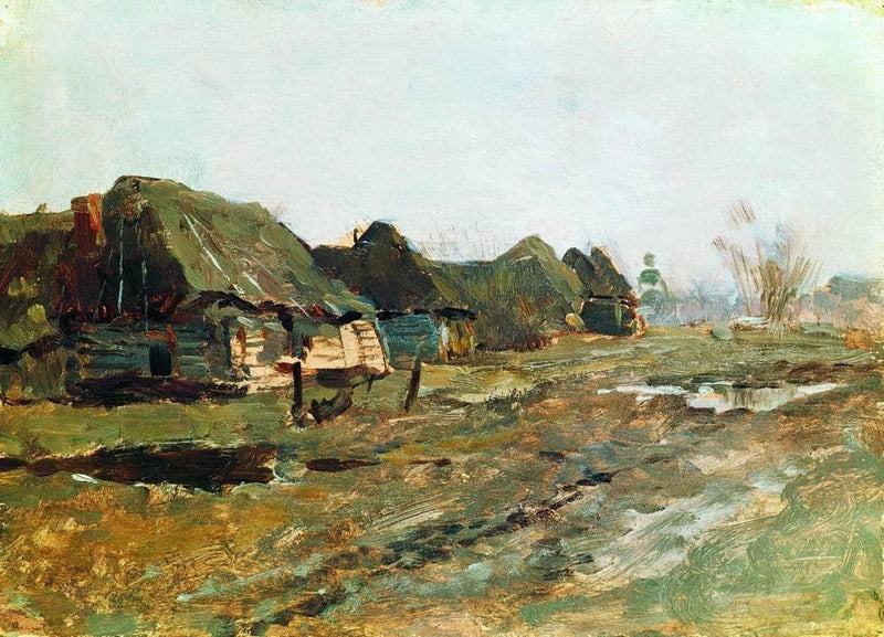 Quartered in the village by Isaac Levitan — Oil Painting Reproduction