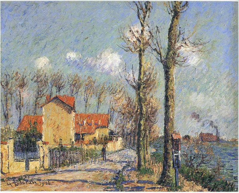 Quay of Pothius in Pontoise by Gustave Loiseau — Oil Painting Reproduction
