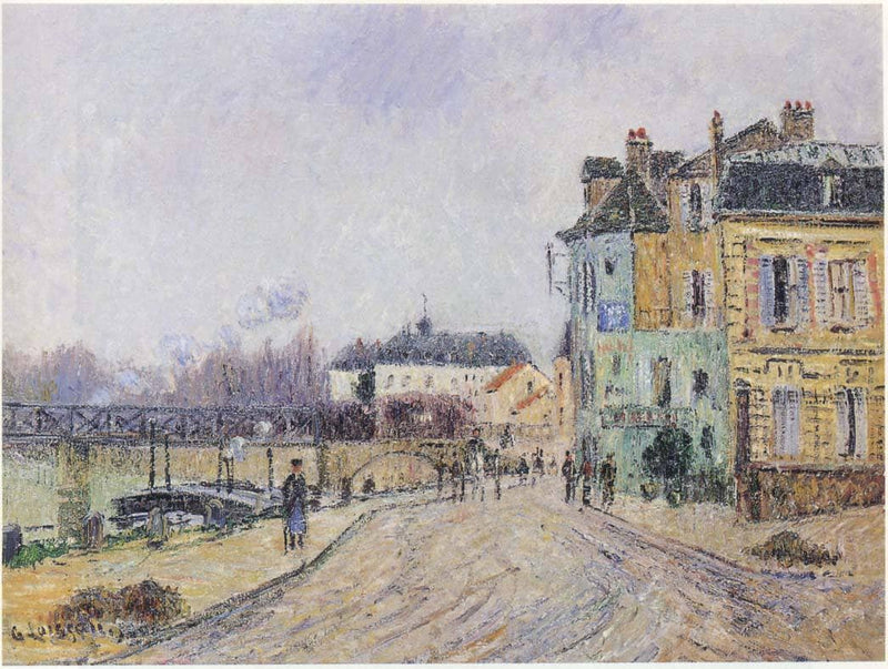 Quay on Oise in Pontoise by Gustave Loiseau — Oil Painting Reproduction