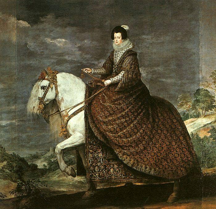 Queen Isabel of Bourbon Equestrian by Diego Velazquez — Oil Painting Reproduction