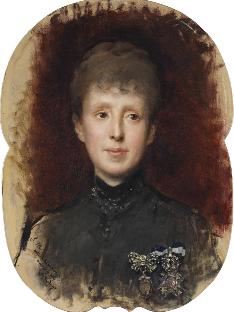Queen Maria Cristina of Habsburg-Lorraine by Raimundo de Madrazo — Oil Painting Reproduction
