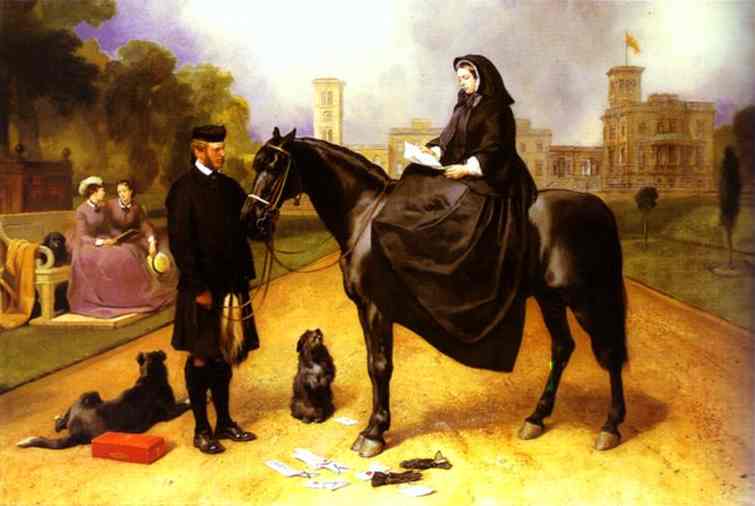 Queen Victoria at Osborne House by Edwin Henry Landseer — Oil Painting Reproduction