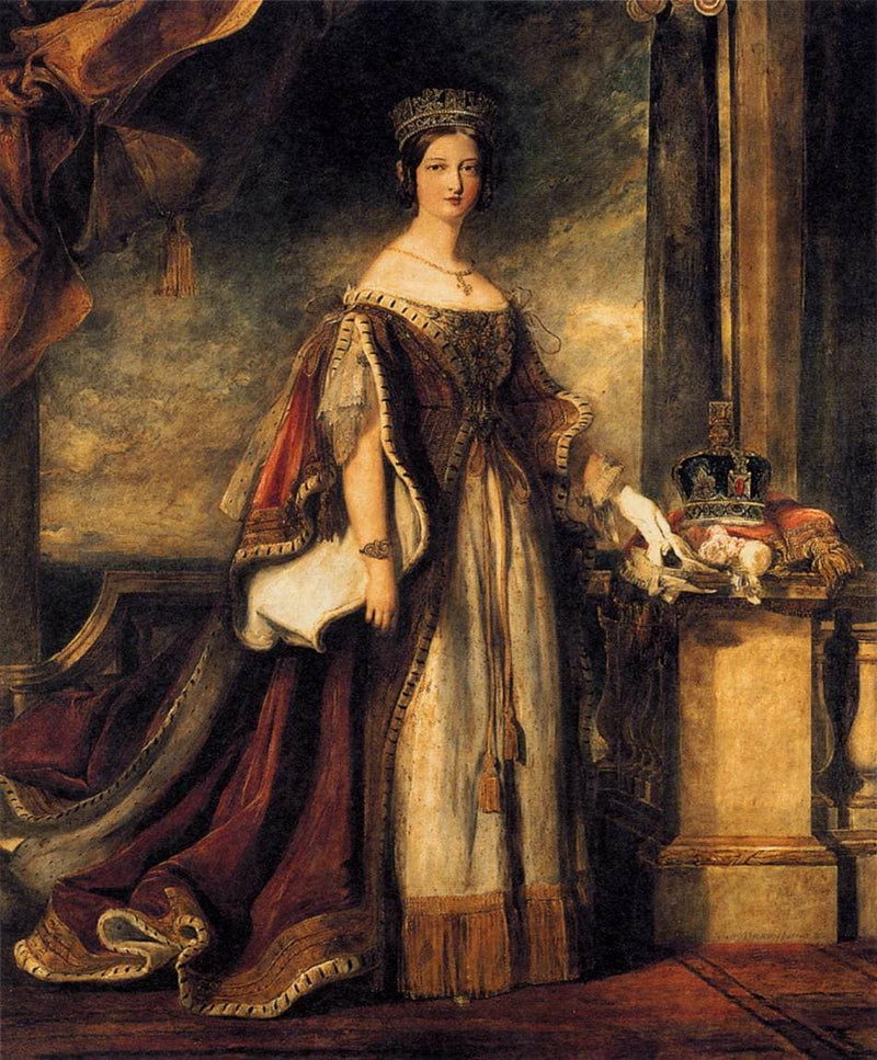 Queen Victoria (detail) by David Wilkie — Oil Painting Reproduction