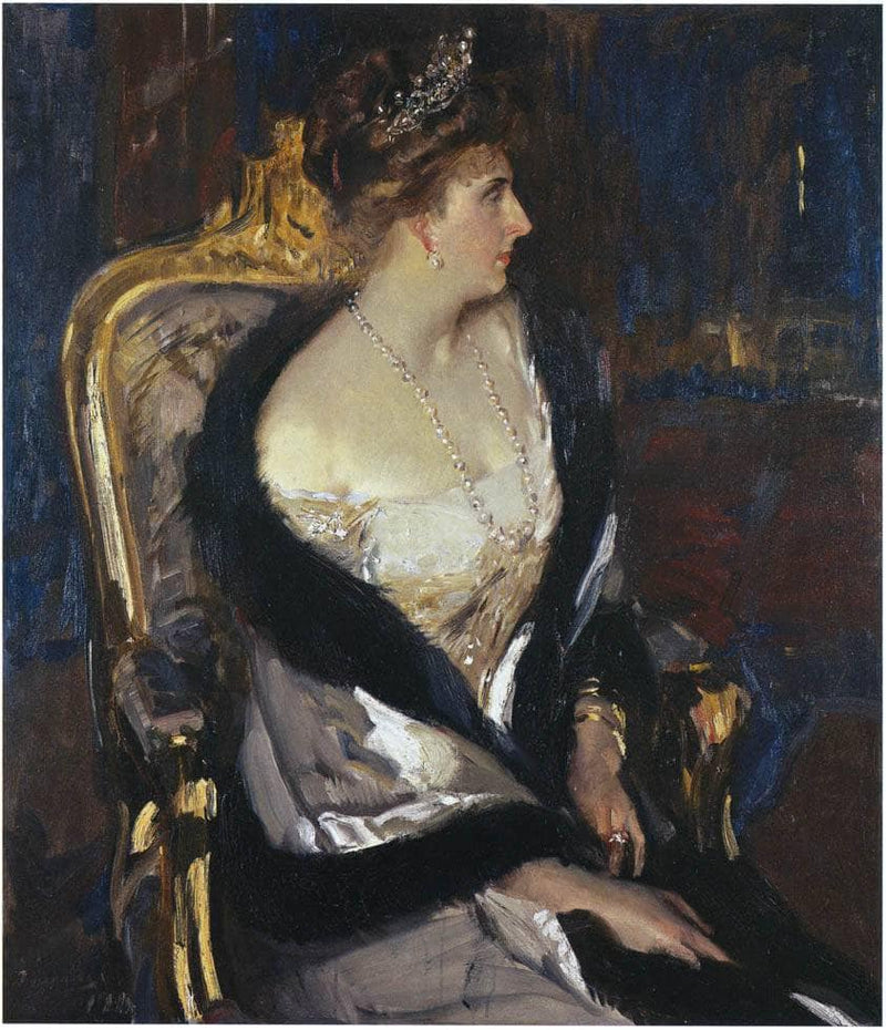 Queen Victoria Eugenia of Spain by Joaquín Sorolla — Oil Painting Reproduction