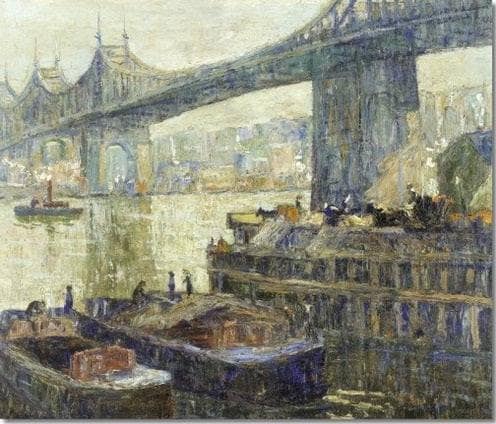 Queensboro Bridge by Ernest Lawson — Oil Painting Reproduction