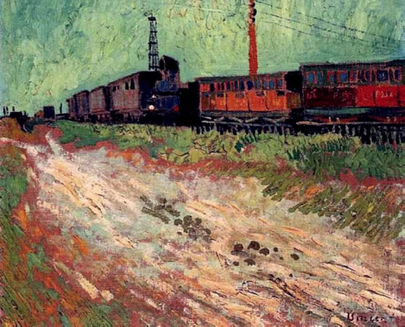 Railway Carriages by Vincent van Gogh — Oil Painting Reproduction