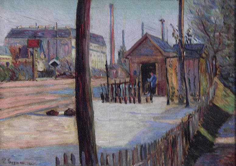 Railway junction near Bois Colombes by Paul Signac — Oil Painting Reproduction