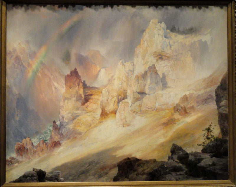 Rainbow over the Grand Canyon of the Yellowstone by Thomas Moran — Oil Painting Reproduction