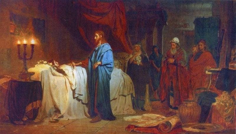Raising of Jairus Daughter by Ilya Repin — Oil Painting Reproduction