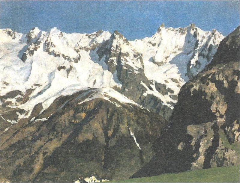 Range of mountains, Mont Blanc by Isaac Levitan — Oil Painting Reproduction