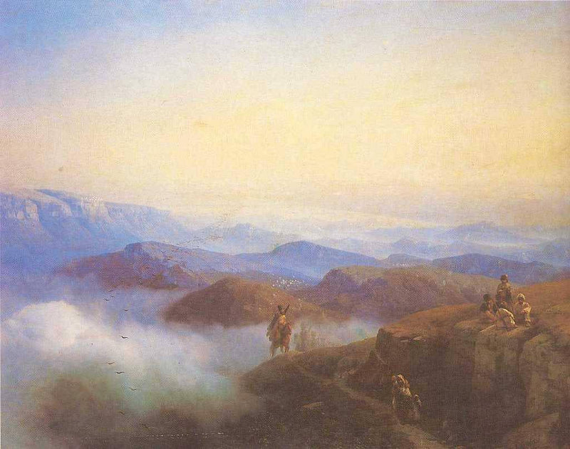 Range of the Caucasus mountains by Ivan Aivazovsky — Oil Painting Reproduction
