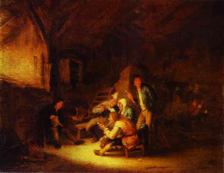 Reading a Letter by Adriaen van Ostade — Oil Painting Reproduction