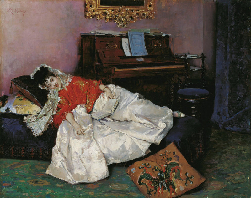 Reading (Aline Mason) by Raimundo de Madrazo — Oil Painting Reproduction