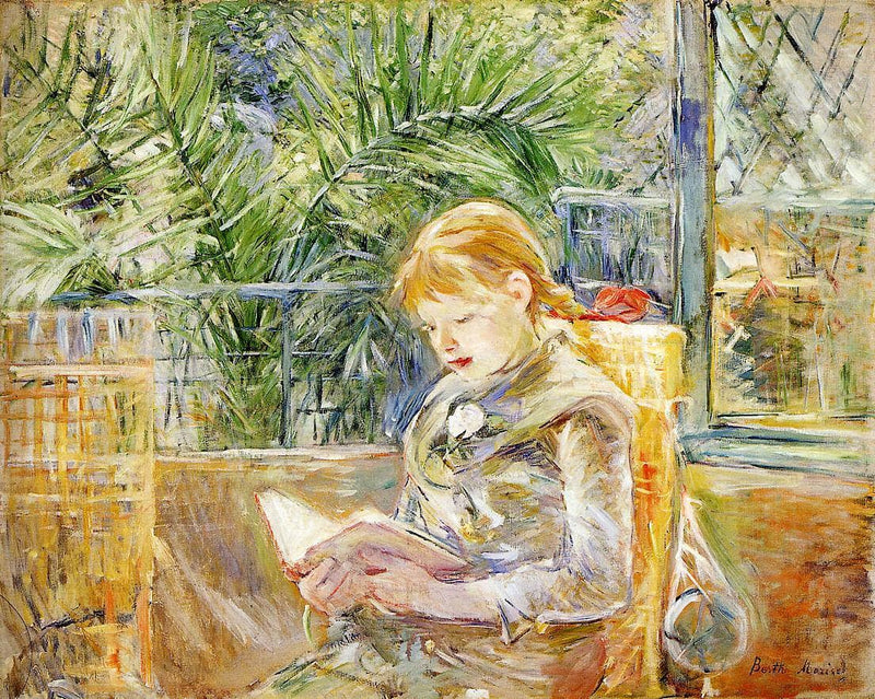Reading by Berthe Morisot — Oil Painting Reproduction