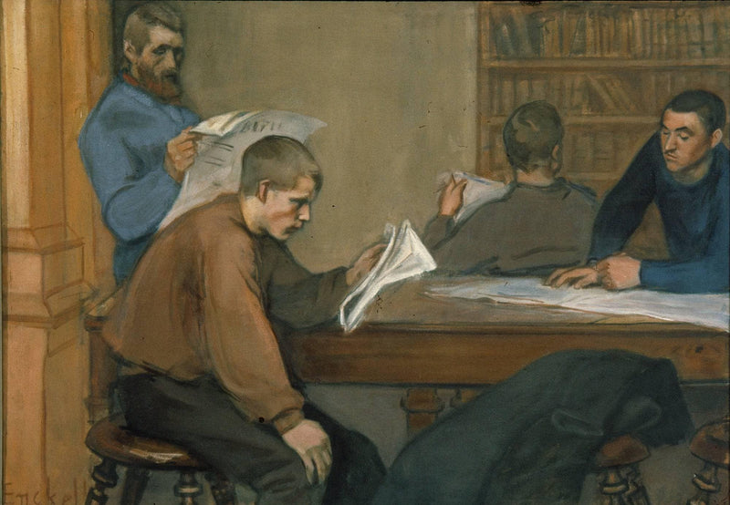 Reading Room by Magnus Enckell — Oil Painting Reproduction