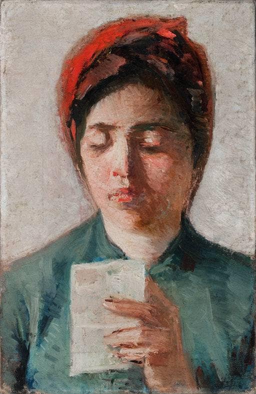 Reading by Silvestro Lega — Oil Painting Reproduction