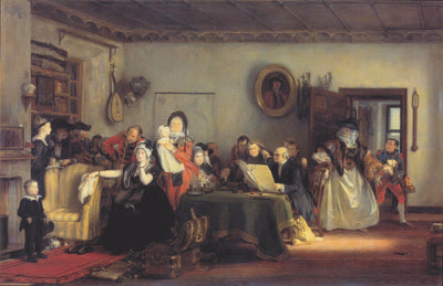 Reading the Will in modern living room