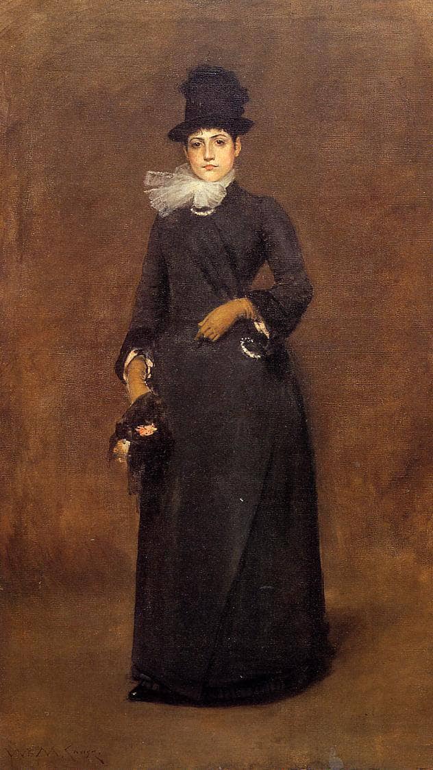 Ready for a Walk Beatrice Clough Bachmann by William Merritt Chase — Oil Painting Reproduction