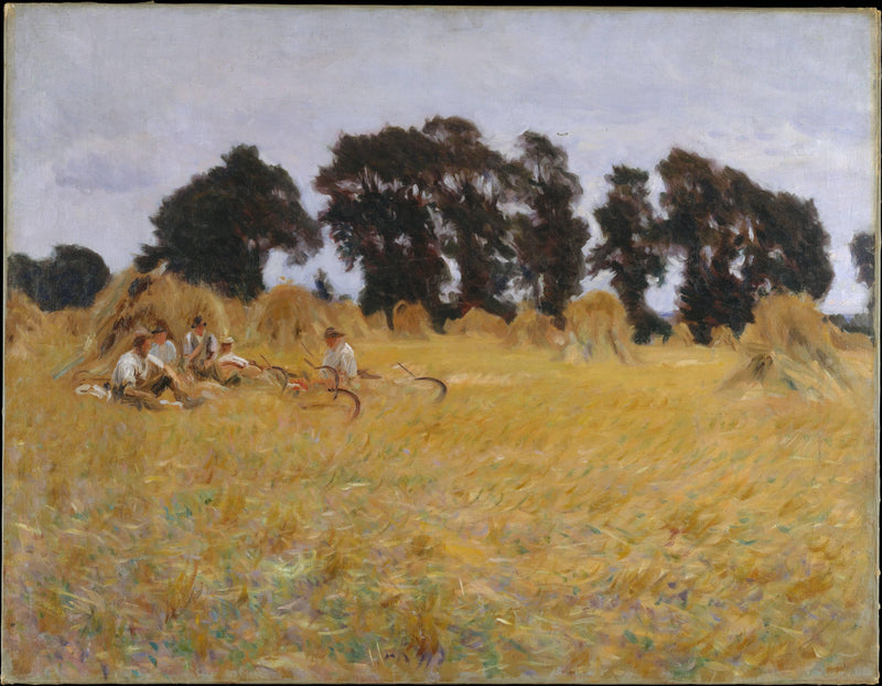 Reapers Resting in a Wheat Field by John Singer Sargent — Oil Painting Reproduction