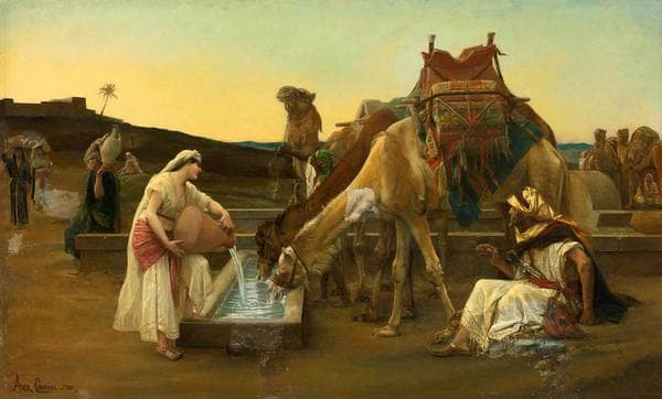 Rebecca and Eliezer by Alexandre Cabanel — Oil Painting Reproduction