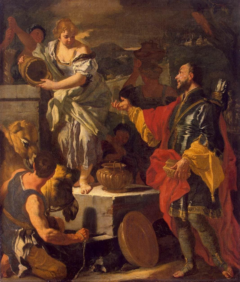Rebecca and the Servant of Abraham by Francesco Solimena — Oil Painting Reproduction