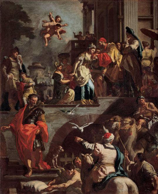 Rebecca Leaving Her Fatherâs House by Francesco Solimena — Oil Painting Reproduction