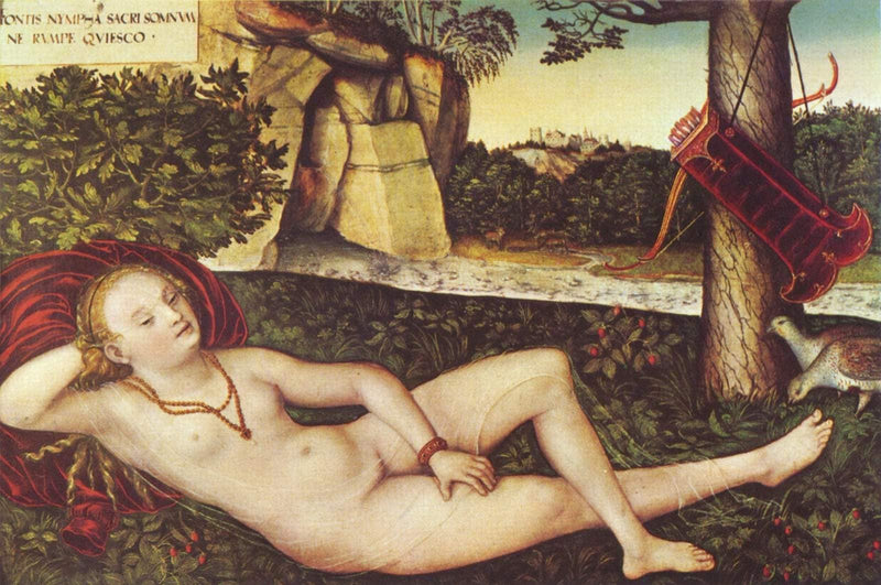 Reclining Diana by Lucas Cranach the Elder — Oil Painting Reproduction