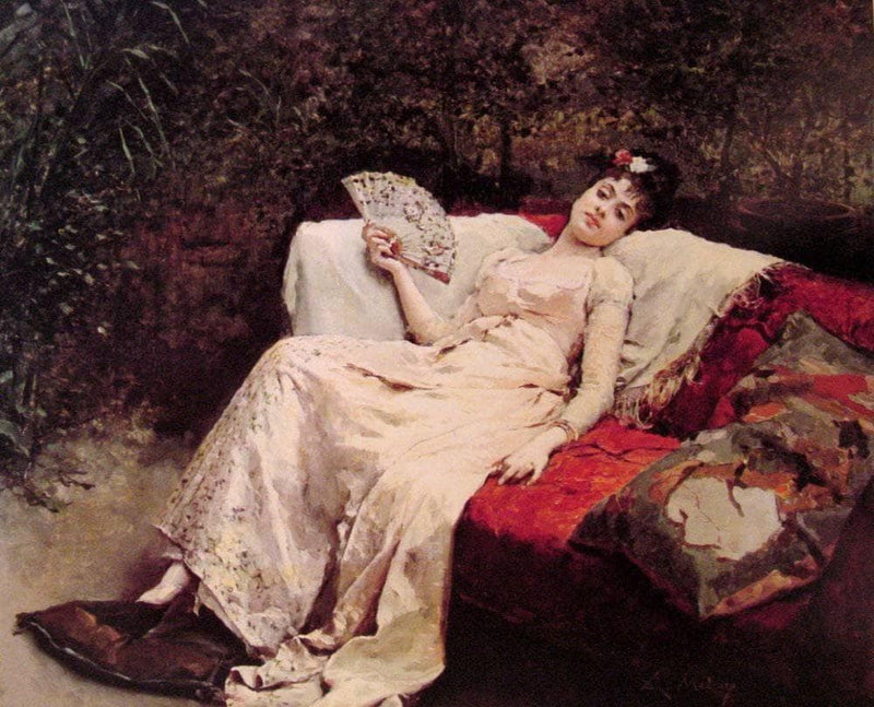 Reclining Lady by Raimundo de Madrazo — Oil Painting Reproduction