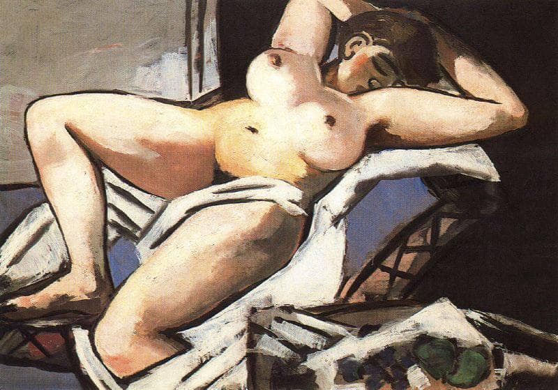Reclining Nude by Max Beckmann — Oil Painting Reproduction