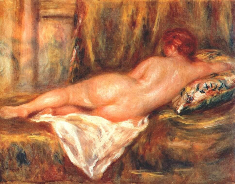 Reclining nude by Pierre-Auguste Renoir — Oil Painting Reproduction