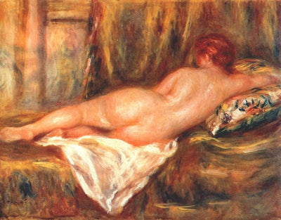 Reclining nude in hallway