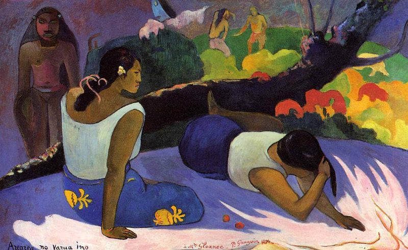 Reclining Tahitian Women by Paul Gauguin — Oil Painting Reproduction