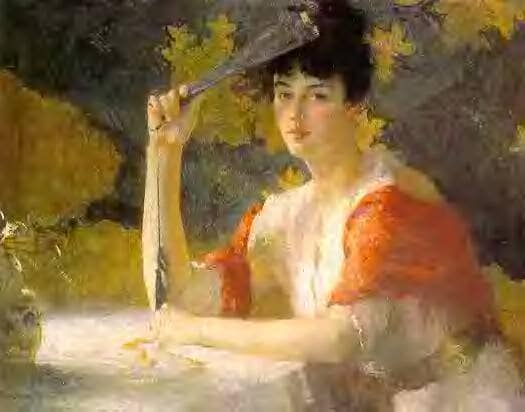 Red and Gold by Frank W. Benson — Oil Painting Reproduction