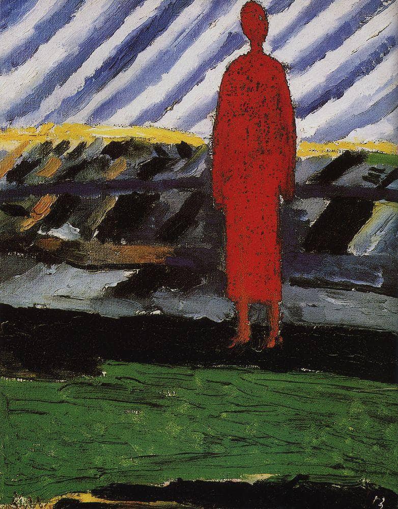 Red Figure by Kazimir Malevich — Oil Painting Reproduction