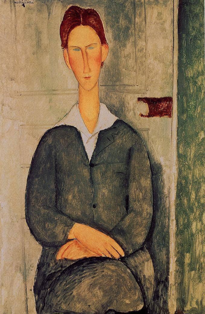 Red-haired young man by Amedeo Modigliani — Oil Painting Reproduction
