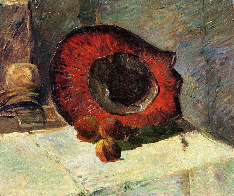 Red hat by Paul Gauguin — Oil Painting Reproduction