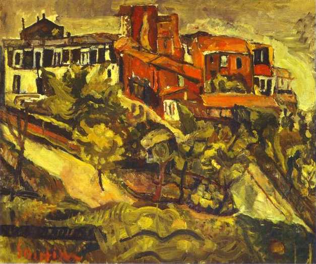 Red Houses by Chaim Soutine — Oil Painting Reproduction