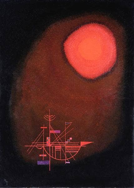 Red Sun and Ship by Wassily Kandinsky — Oil Painting Reproduction