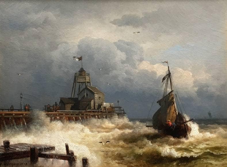 Reddingsactie in Oostende by Hermann Ottomar Herzog — Oil Painting Reproduction