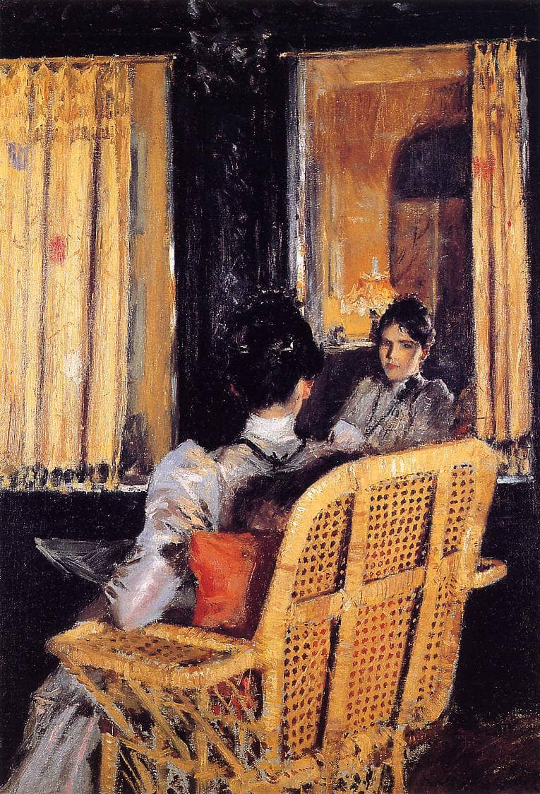 Reflection by William Merritt Chase — Oil Painting Reproduction