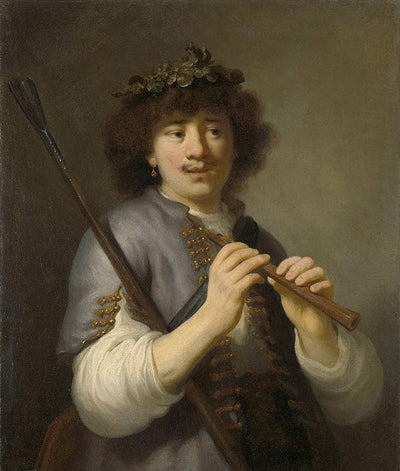 Rembrandt as Shepherd with Staff and Flute in master bedroom