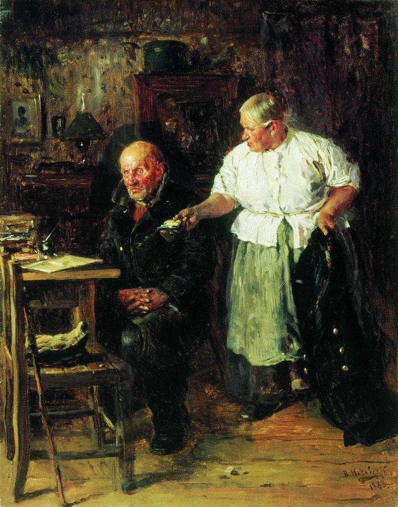Reprimand by Vladimir Makovsky — Oil Painting Reproduction