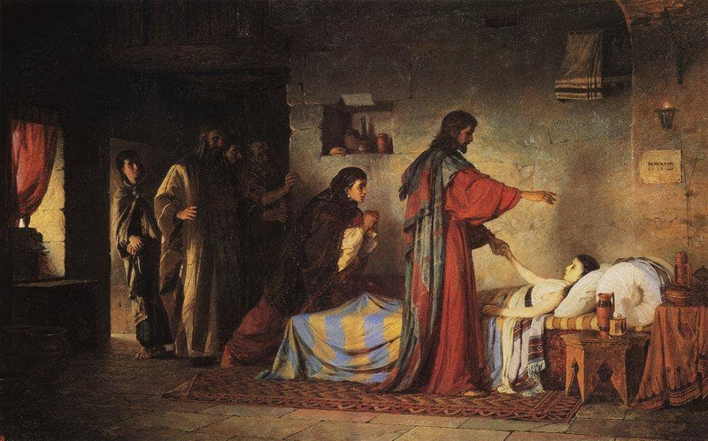 Ressurection of Jairus daughter by Vasily Polenov — Oil Painting Reproduction